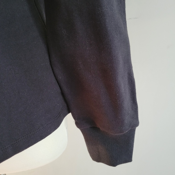 New Anthropologie Bishop + Young One Shoulder Pullover Sweatshirt Black XL - Picture 8 of 10